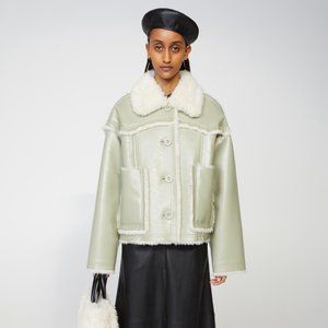 ***ISO*** STAND STUDIO CROPPED CALLIE JACKET IN GREEN